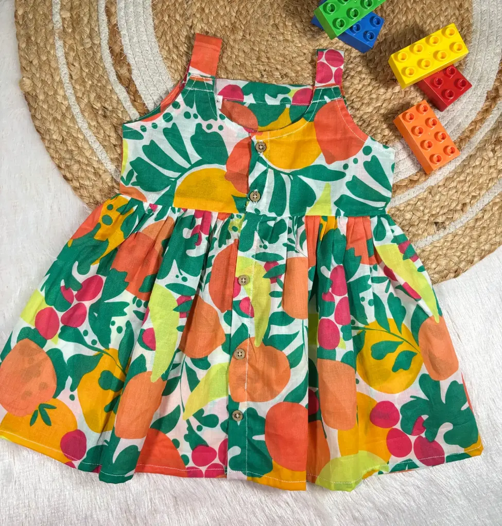 Multi Cherry Strap Frock