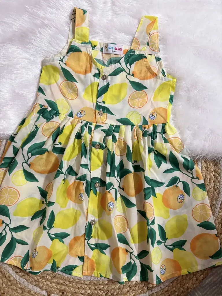 Fresh Lemon Strap Frock