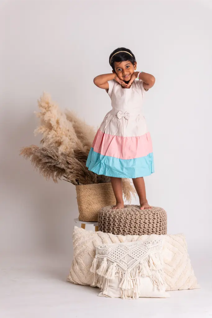 Pastel Pink Blue Cream