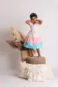 Pastel Pink Blue Cream
