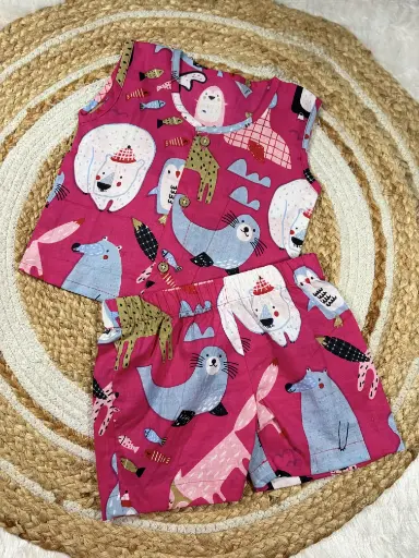 Pink Sea Animals Newborn Jabla Set