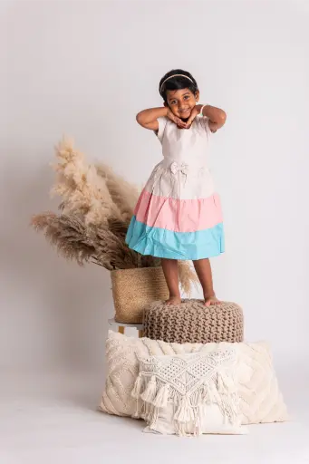 Pastel Pink Blue Cream